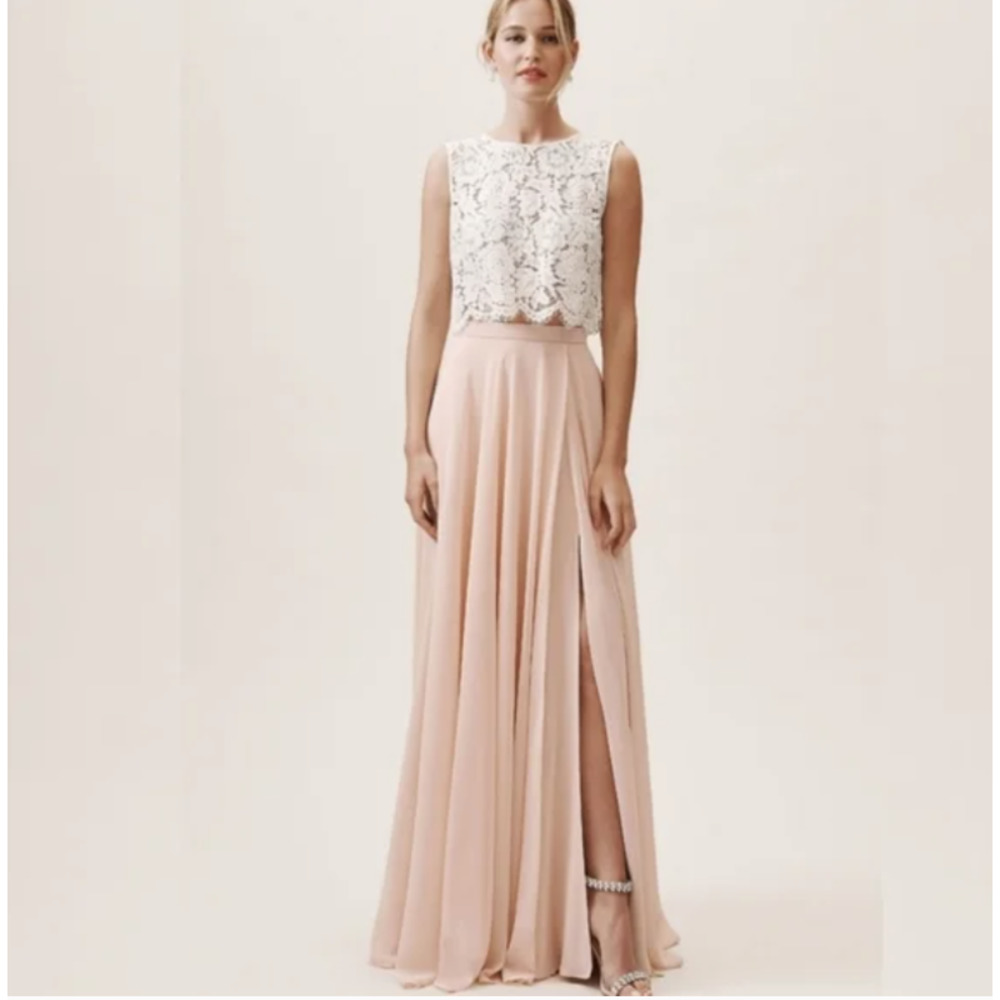 BHLDN Chateau Maxi Bridal Skirt Small , XS Blush NEW